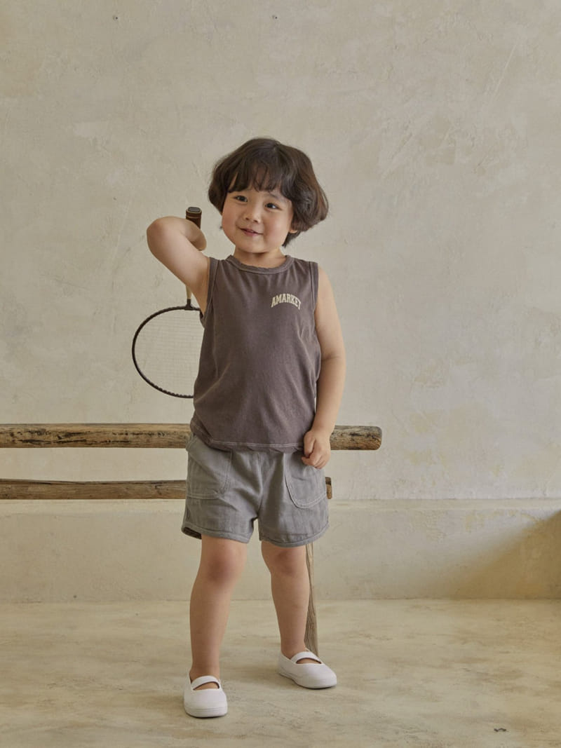 A-Market - Korean Children Fashion - #childofig - Stitch Sleevless Tee - 8