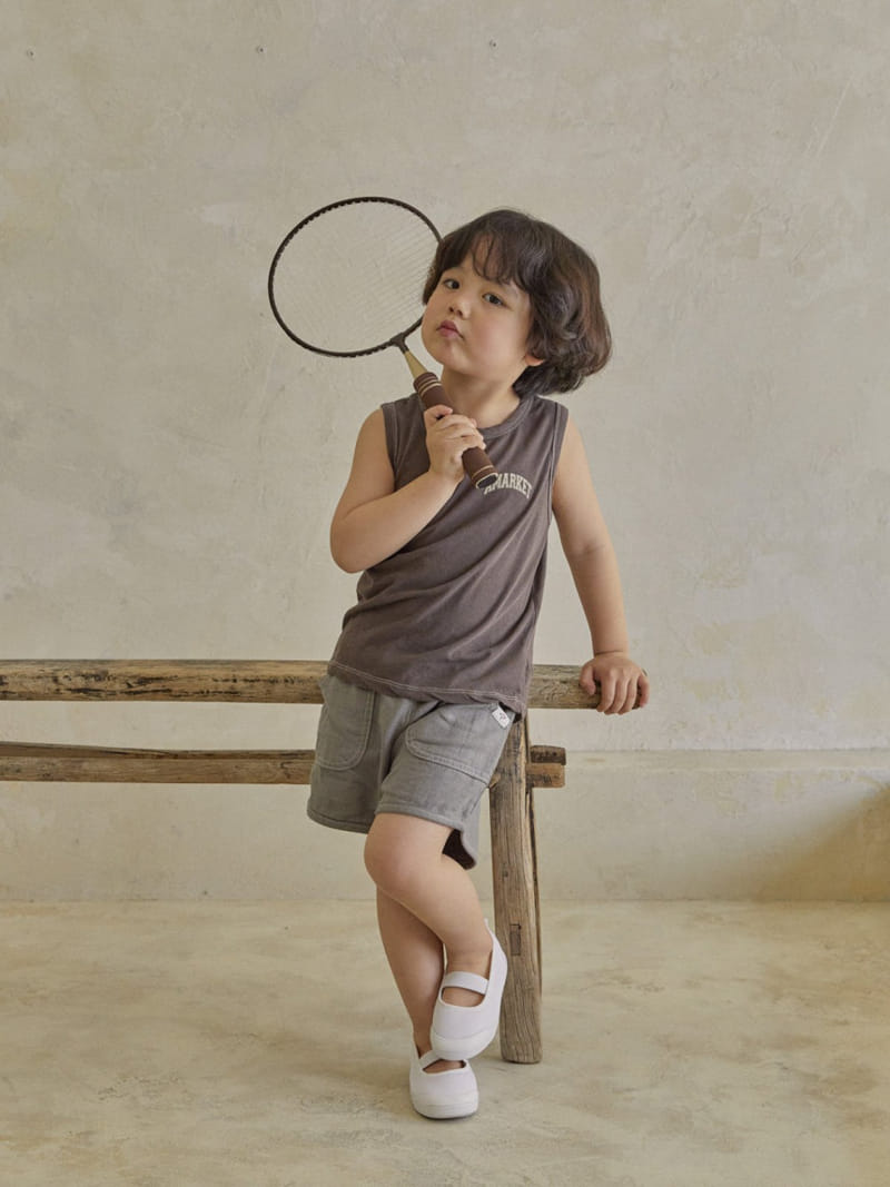 A-Market - Korean Children Fashion - #childrensboutique - Stitch Sleevless Tee - 10