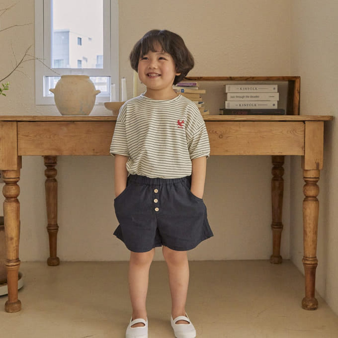 A-Market - Korean Children Fashion - #childrensboutique - Button Pants - 2