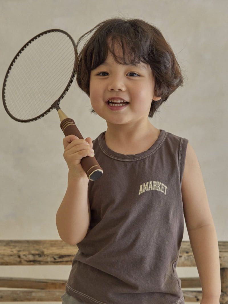 A-Market - Korean Children Fashion - #designkidswear - Stitch Sleevless Tee - 11