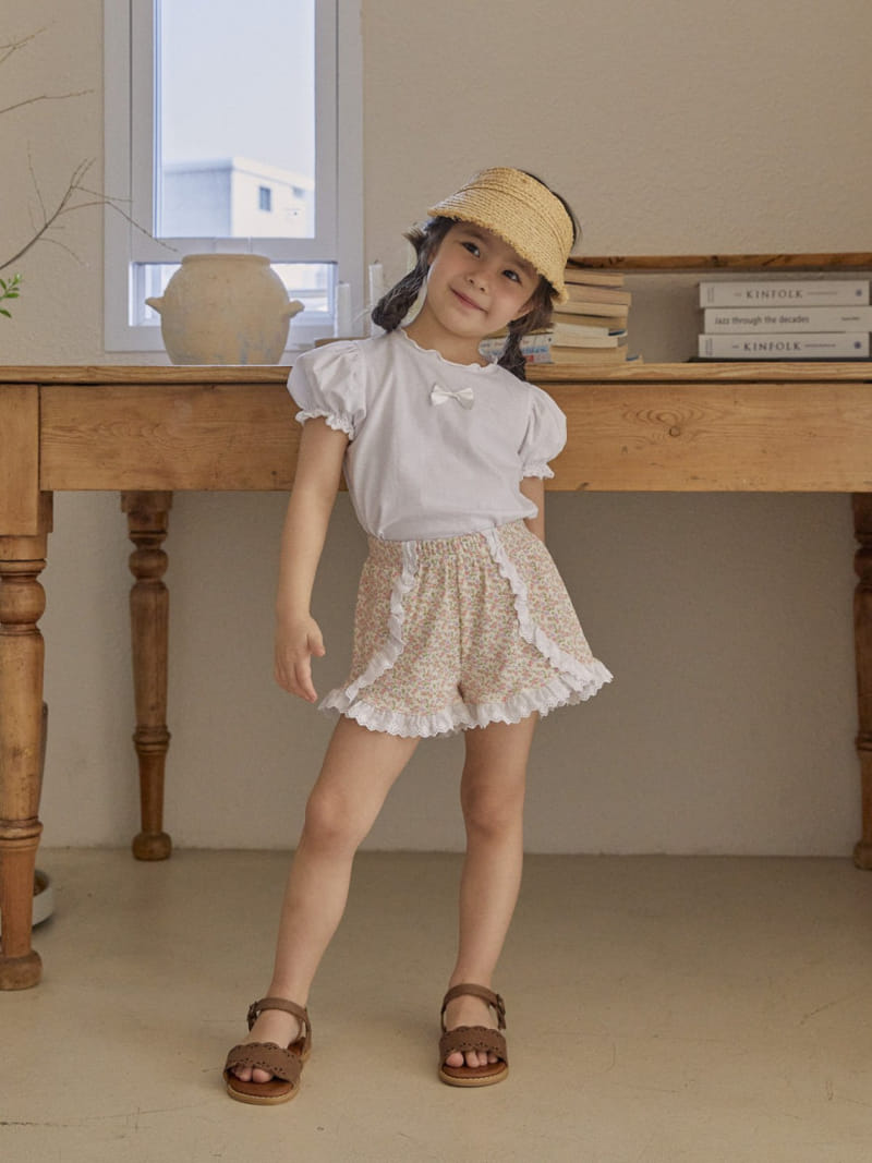 A-Market - Korean Children Fashion - #toddlerclothing - Flower Frill Pants - 8