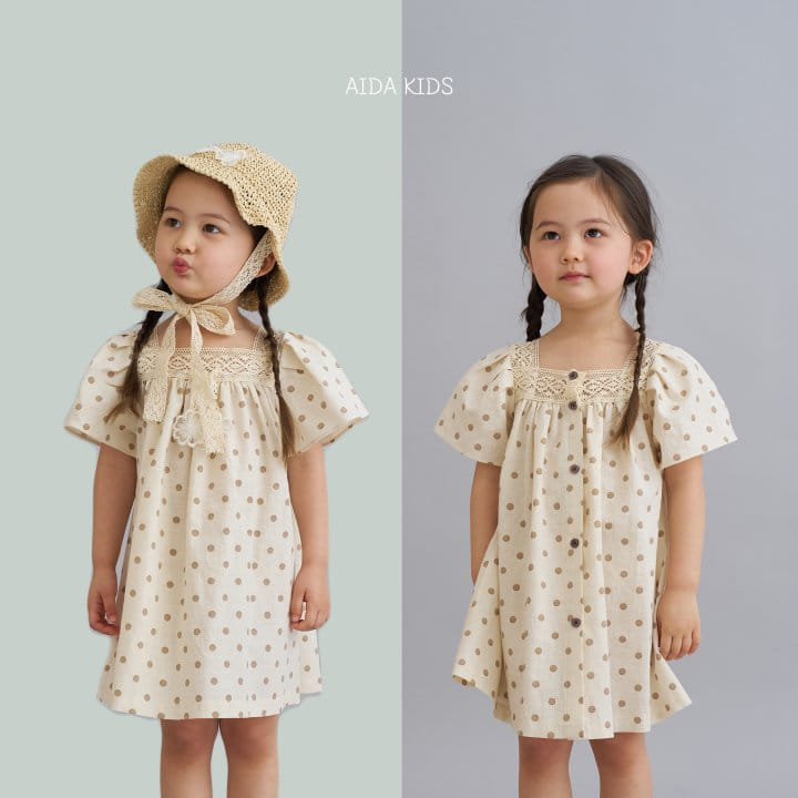 Aida - Korean Children Fashion - #Kfashion4kids - Dotted Two-Way One-Piece