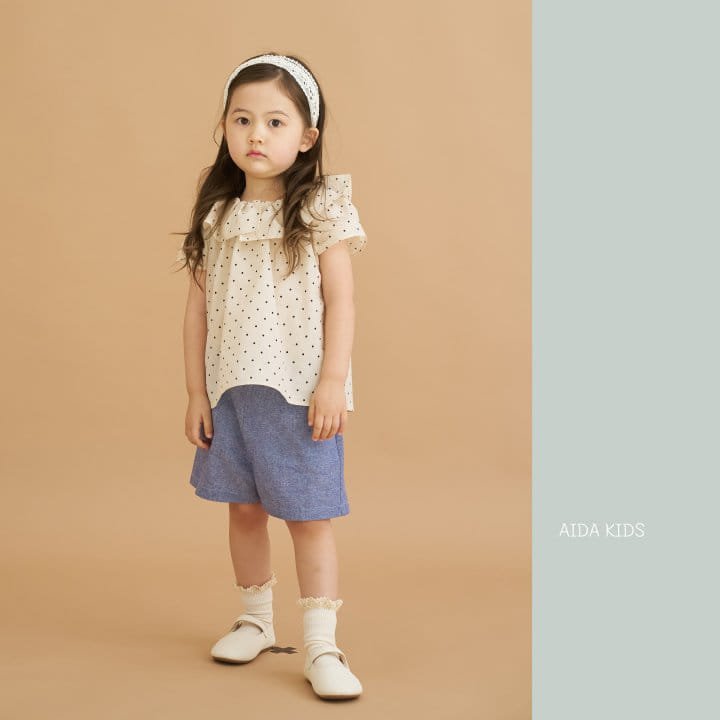 Aida - Korean Children Fashion - #designkidswear - Dot Frill Blouse - 2