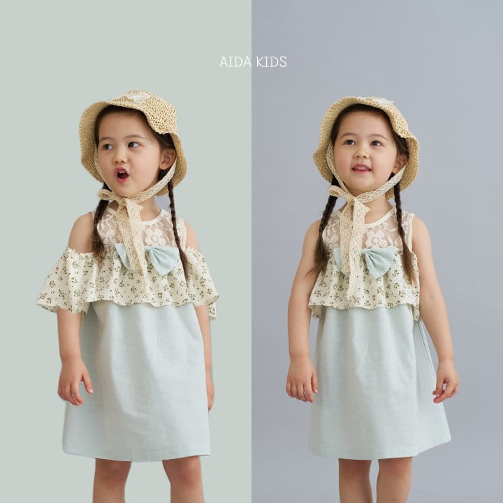 Aida - Korean Children Fashion - #littlefashionista - Off-the-Shoulder One-Piece