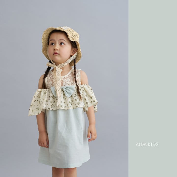 Aida - Korean Children Fashion - #minifashionista - Off-the-Shoulder One-Piece - 3