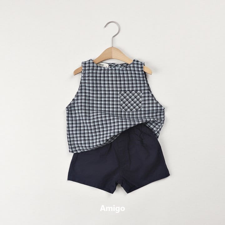 Amigo - Korean Children Fashion - #childofig - Double Check Sleeveless Tee - 10