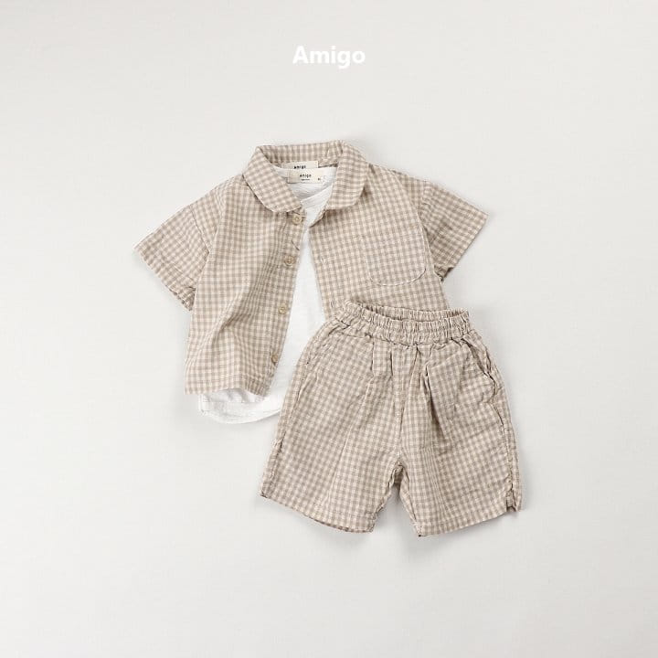 Amigo - Korean Children Fashion - #kidsshorts - Gobang Check Shirt - 8