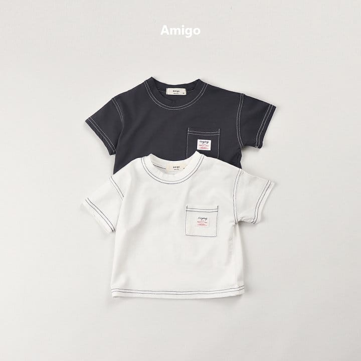 Amigo - Korean Children Fashion - #todddlerfashion - Bear Label Tee - 2