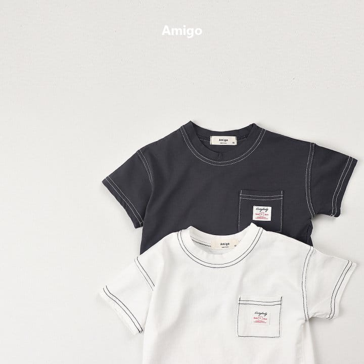 Amigo - Korean Children Fashion - #toddlerclothing - Bear Label Tee - 3