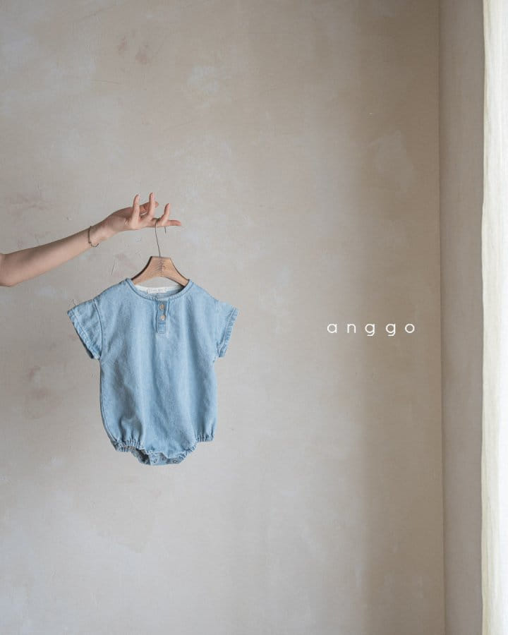 Anggo - Korean Baby Fashion - #babyfever - Pie Denim Button Romper