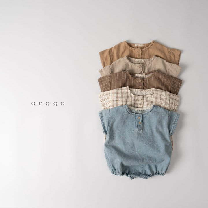 Anggo - Korean Baby Fashion - #babylifestyle - Pie Denim Button Romper - 4