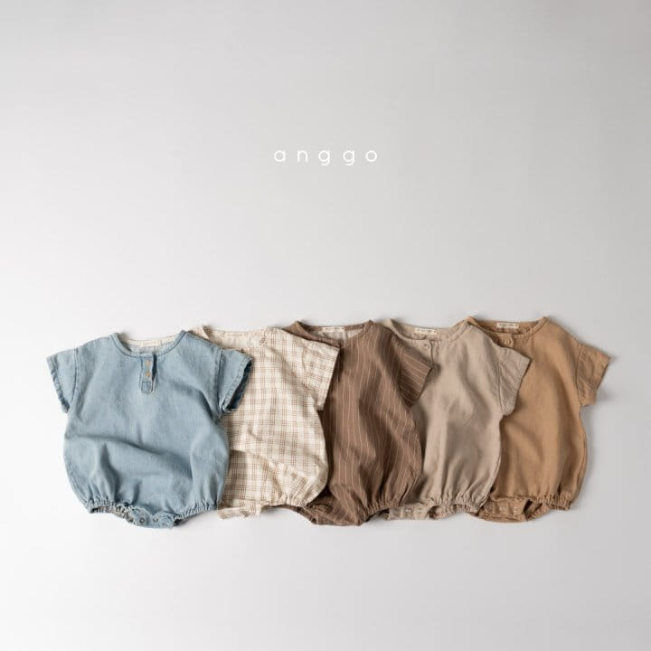 Anggo - Korean Baby Fashion - #babyootd - Pie Denim Button Romper - 5