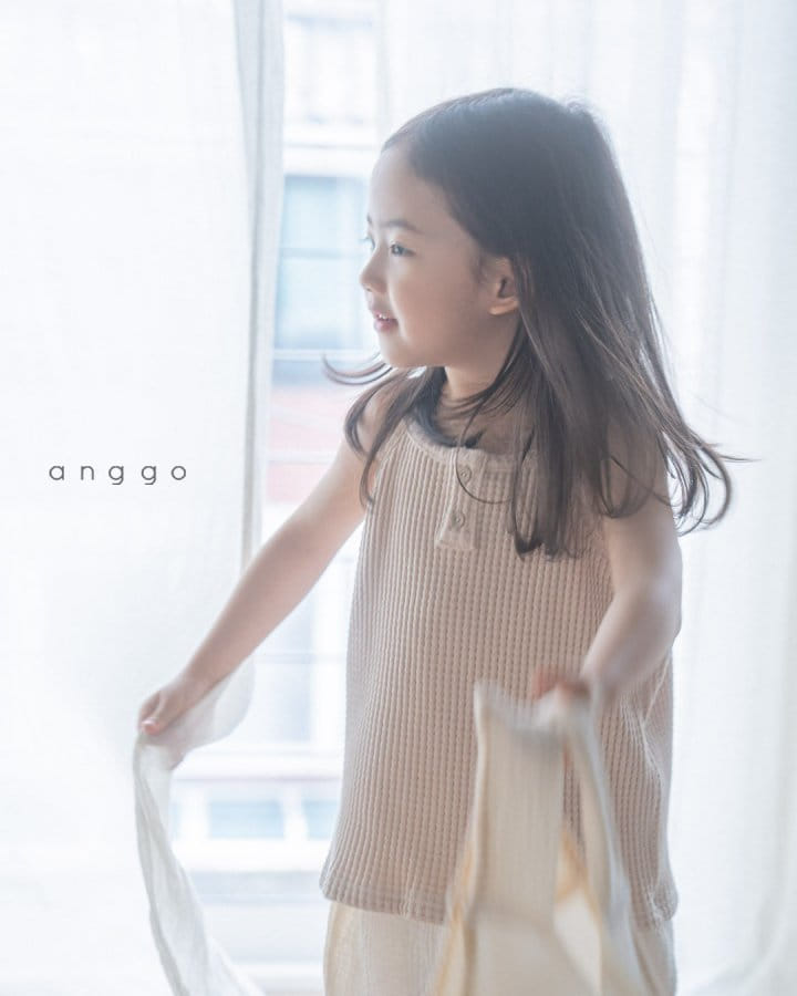 Anggo - Korean Children Fashion - #Kfashion4kids - Croiffle Sleeveless Tee - 3