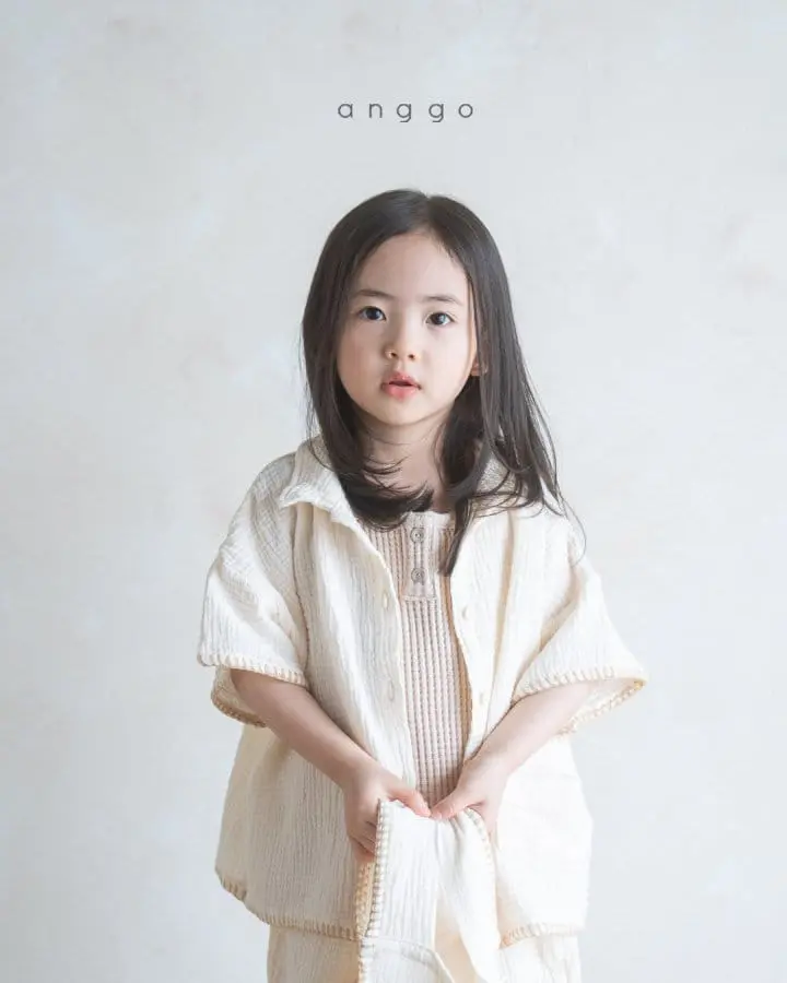 Anggo - Korean Children Fashion - #stylishchildhood - Muffin Top Bottom Set - 4