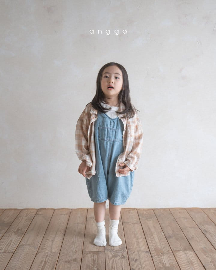 Anggo - Korean Children Fashion - #childofig - Brownie Denim Overalls 