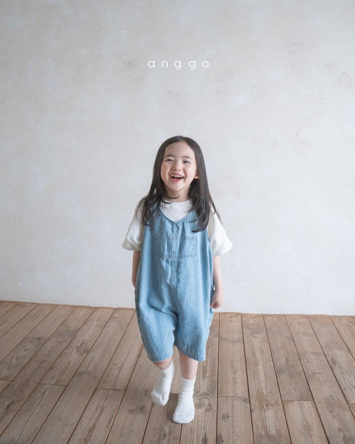Anggo - Korean Children Fashion - #designkidswear - Brownie Denim Overalls  - 3