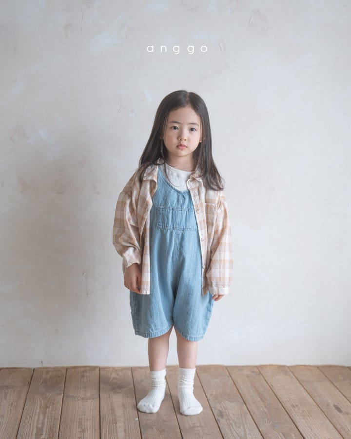 Anggo - Korean Children Fashion - #childrensboutique - Caramel Check Shirt - 4