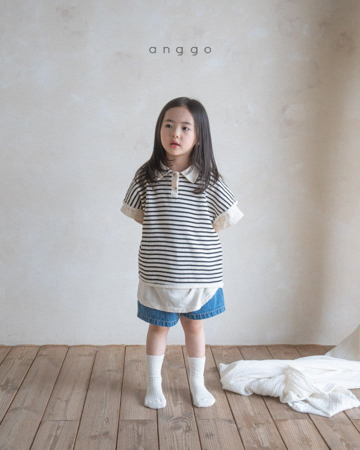 Anggo - Korean Children Fashion - #discoveringself - Kitkat Collar Tee
