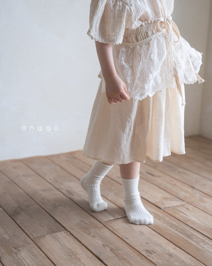 Anggo - Korean Children Fashion - #discoveringself - Cherry Blossom Skirt - 4