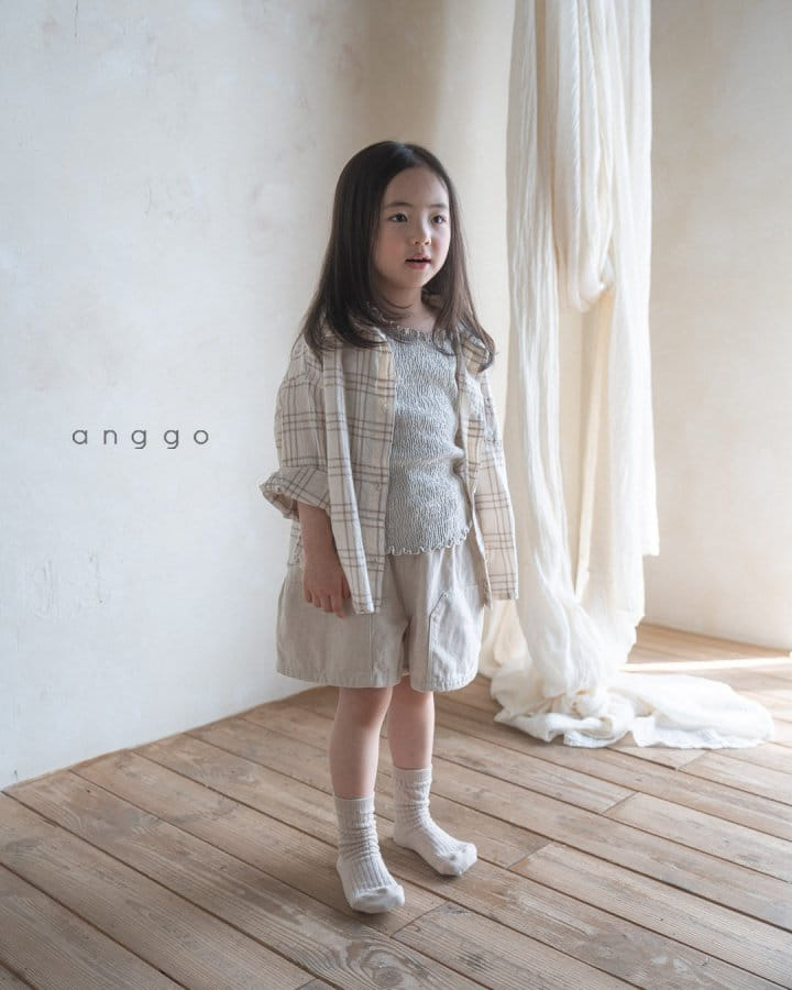 Anggo - Korean Children Fashion - #fashionkids - Caramel Check Shirt - 6