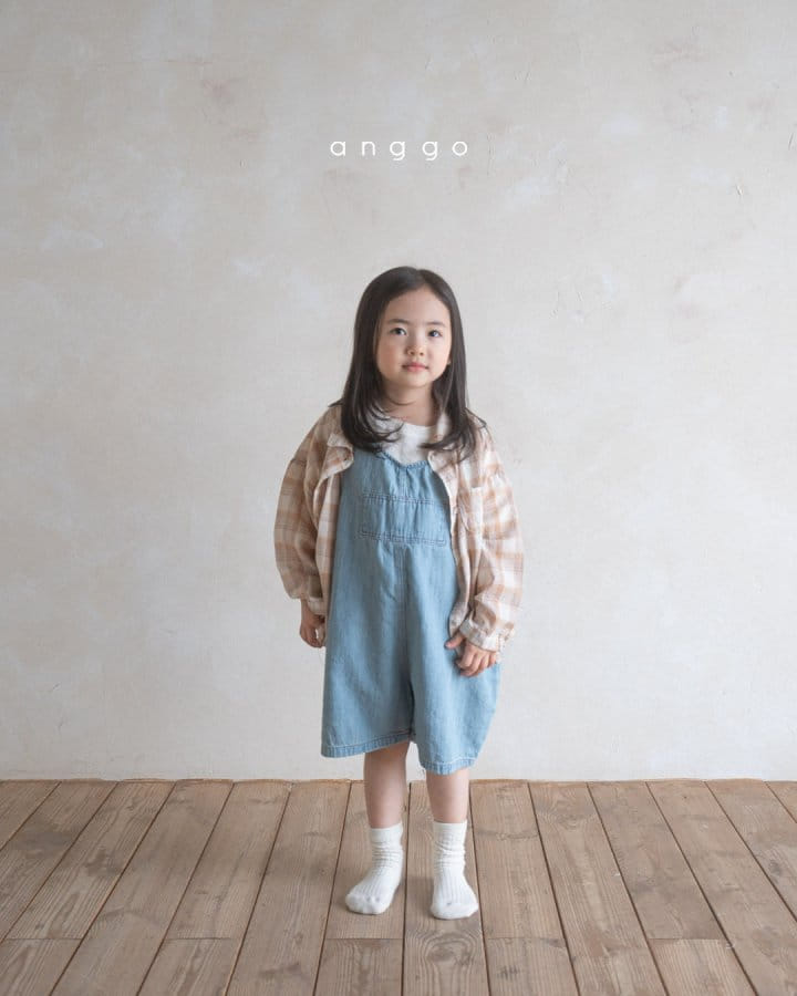 Anggo - Korean Children Fashion - #kidsstore - Caramel Check Shirt - 8