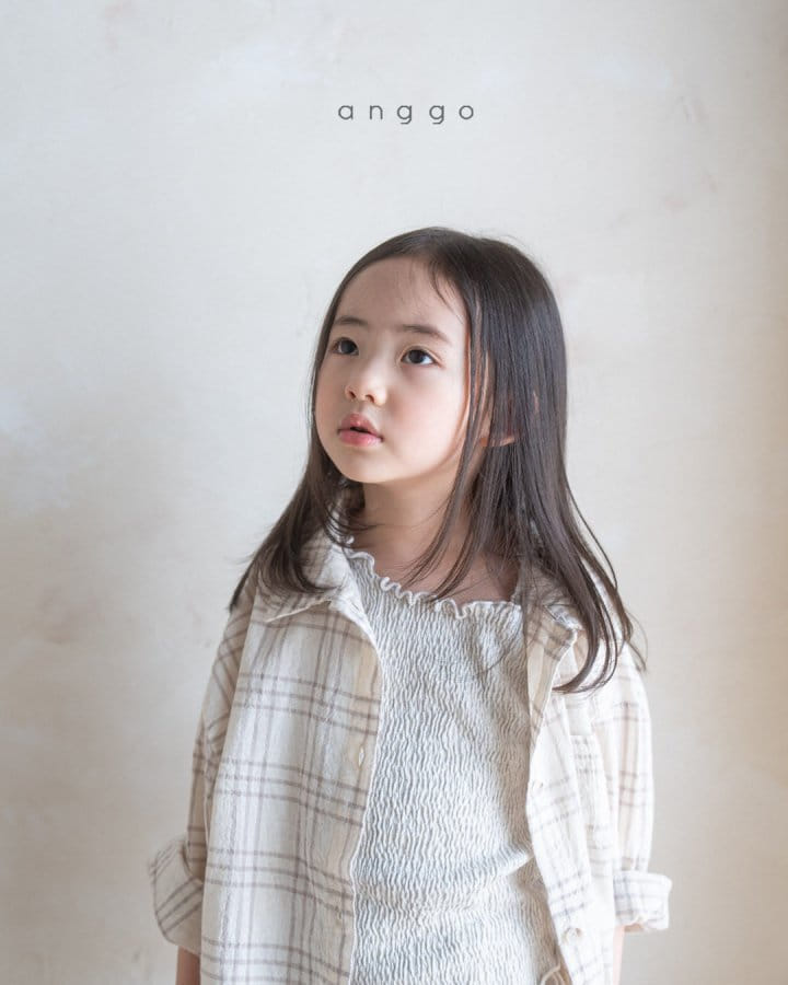 Anggo - Korean Children Fashion - #kidzfashiontrend - Caramel Check Shirt - 9