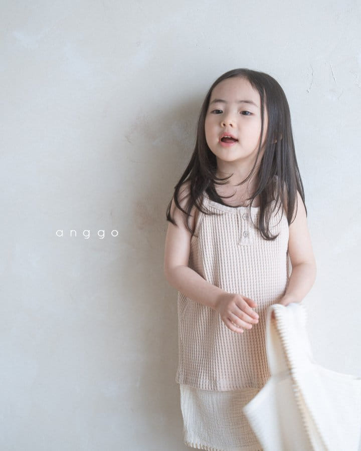 Anggo - Korean Children Fashion - #Kfashion4kids - Croiffle Sleeveless Tee - 4