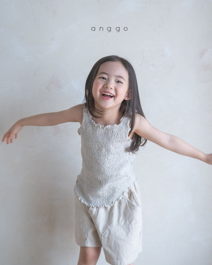Anggo - Korean Children Fashion - #prettylittlegirls - Marshmallow Sleeveless Tee - 2