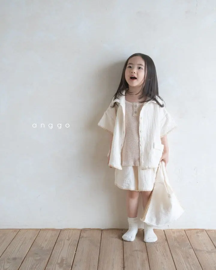 Anggo - Korean Children Fashion - #stylishchildhood - Muffin Top Bottom Set - 3