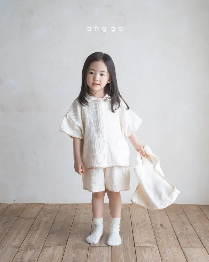 Anggo - Korean Children Fashion - #todddlerfashion - Muffin Top Bottom Set
