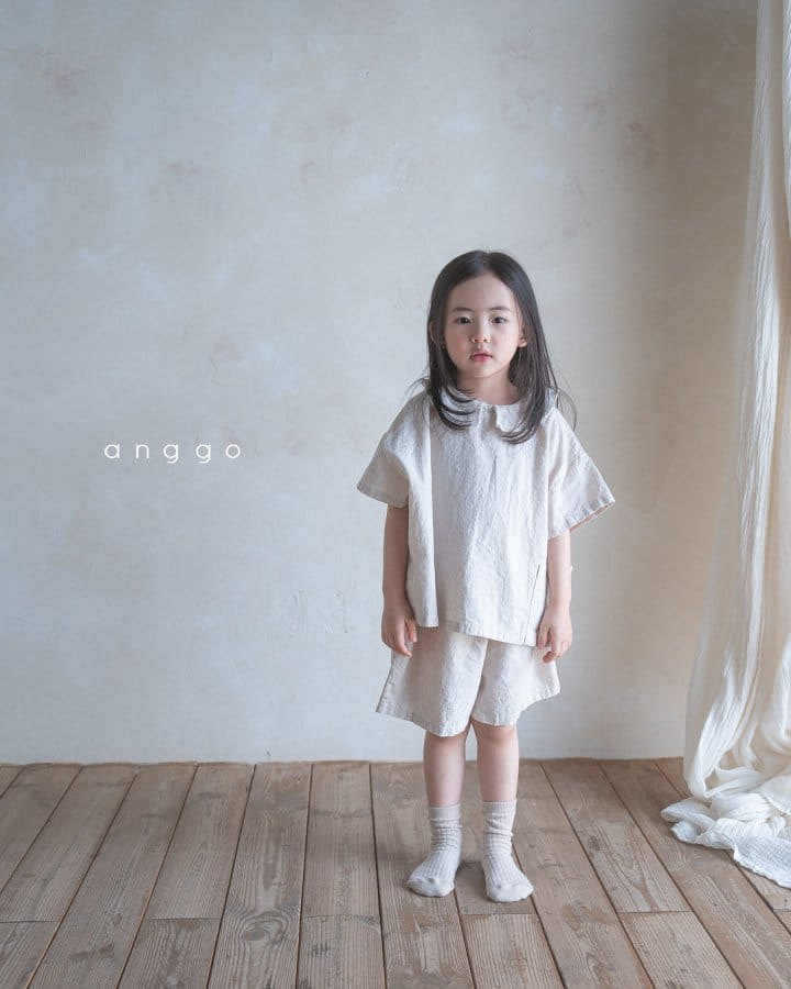 Anggo - Korean Children Fashion - #toddlerclothing - Cinnamon Top Bottom Set