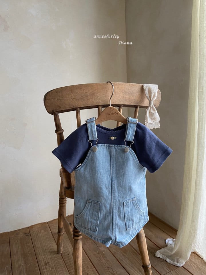 Anne Shirley - Korean Baby Fashion - #babyclothing - Poch Denim Overalls - 6