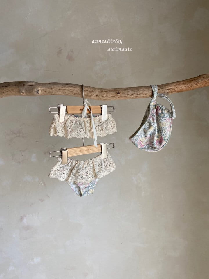 Anne Shirley - Korean Baby Fashion - #babyootd - Wendy Lace Bikini With Swim Hat - 10