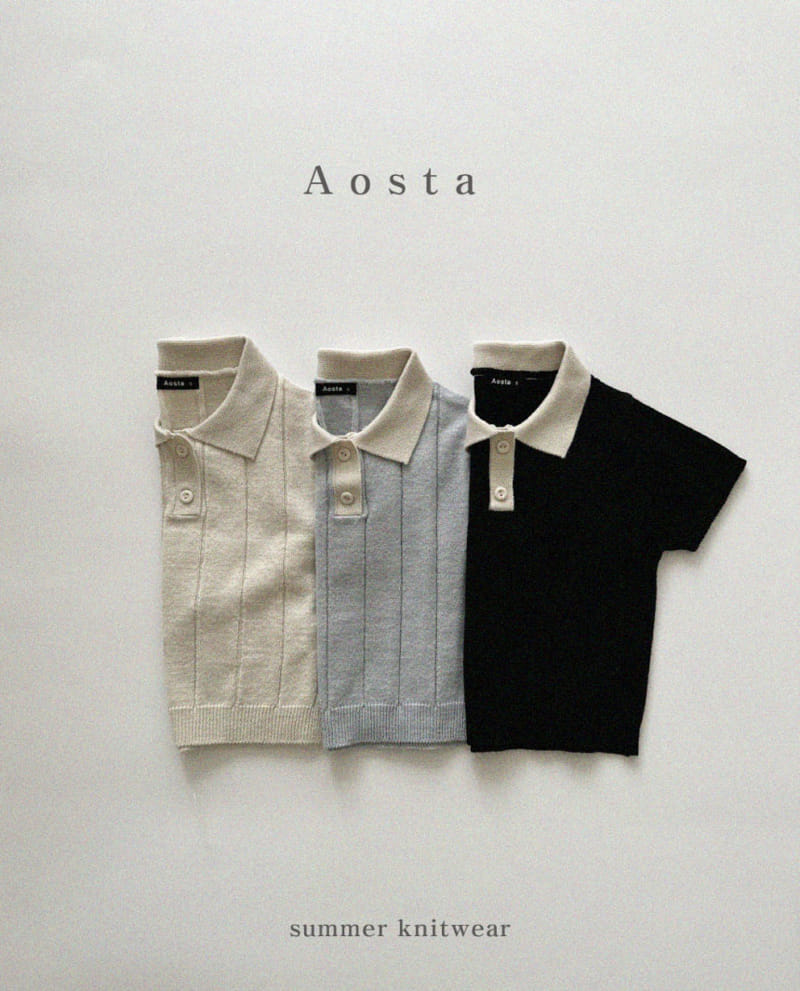 Aosta - Korean Children Fashion - #Kfashion4kids - Gentle Knit Collar Tee