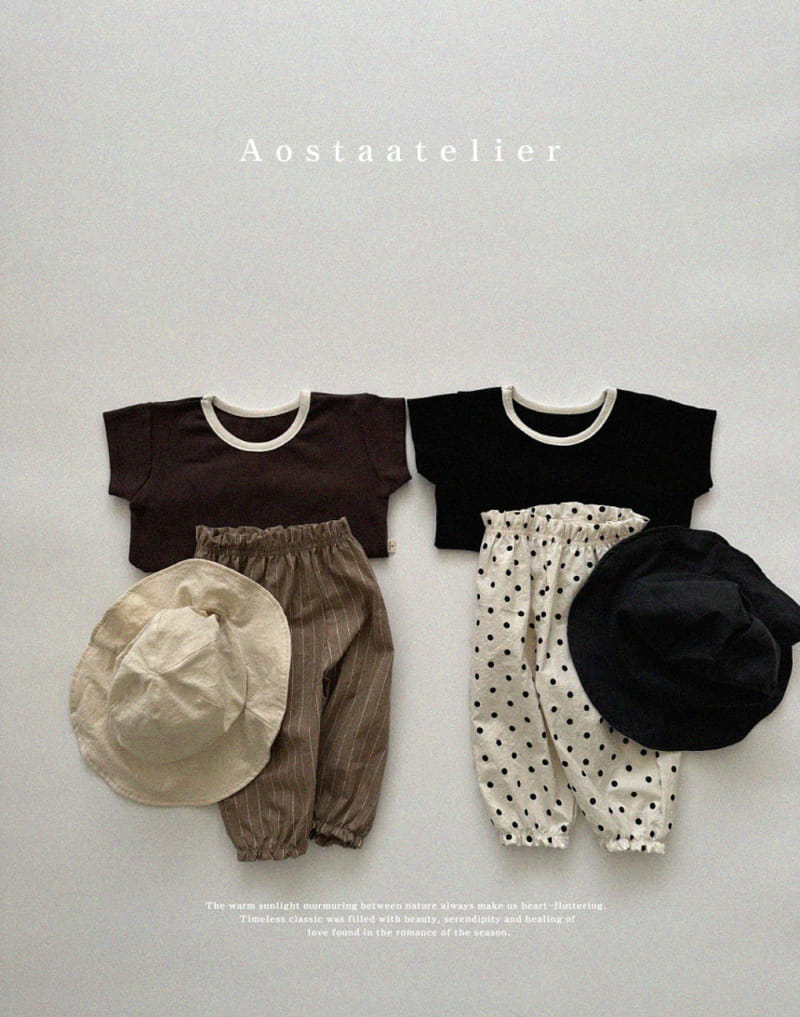 Aosta - Korean Children Fashion - #childofig - Rib Short Sleeve Tee - 3