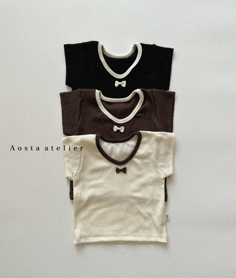 Aosta - Korean Children Fashion - #childofig - Rib Short Sleeve Tee - 4
