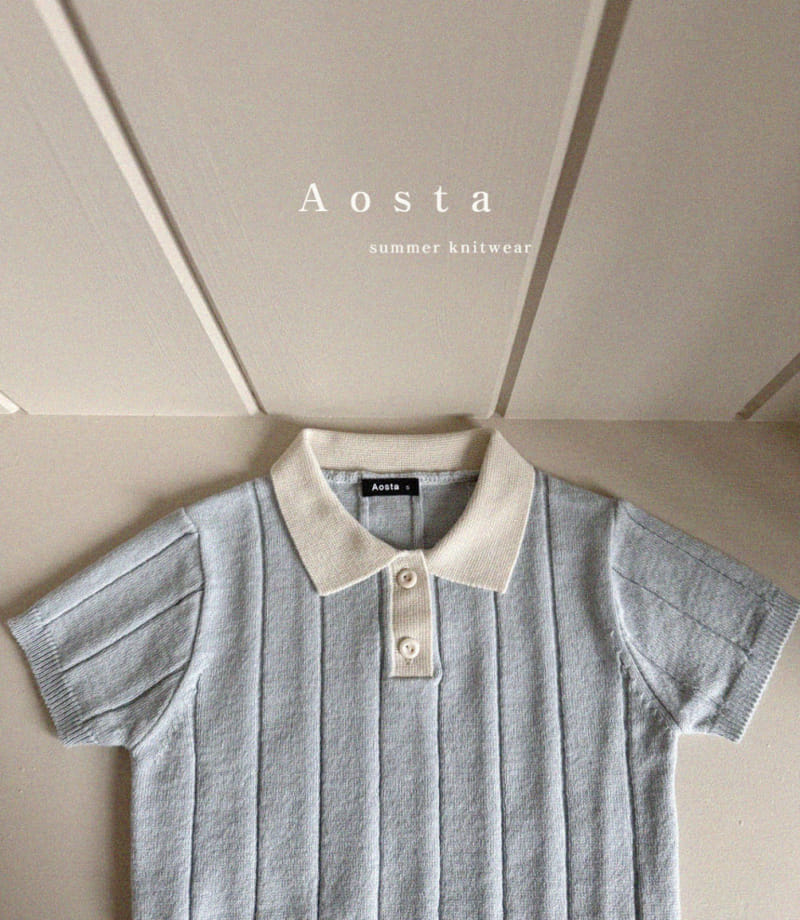 Aosta - Korean Children Fashion - #childrensboutique - Gentle Knit Collar Tee - 8