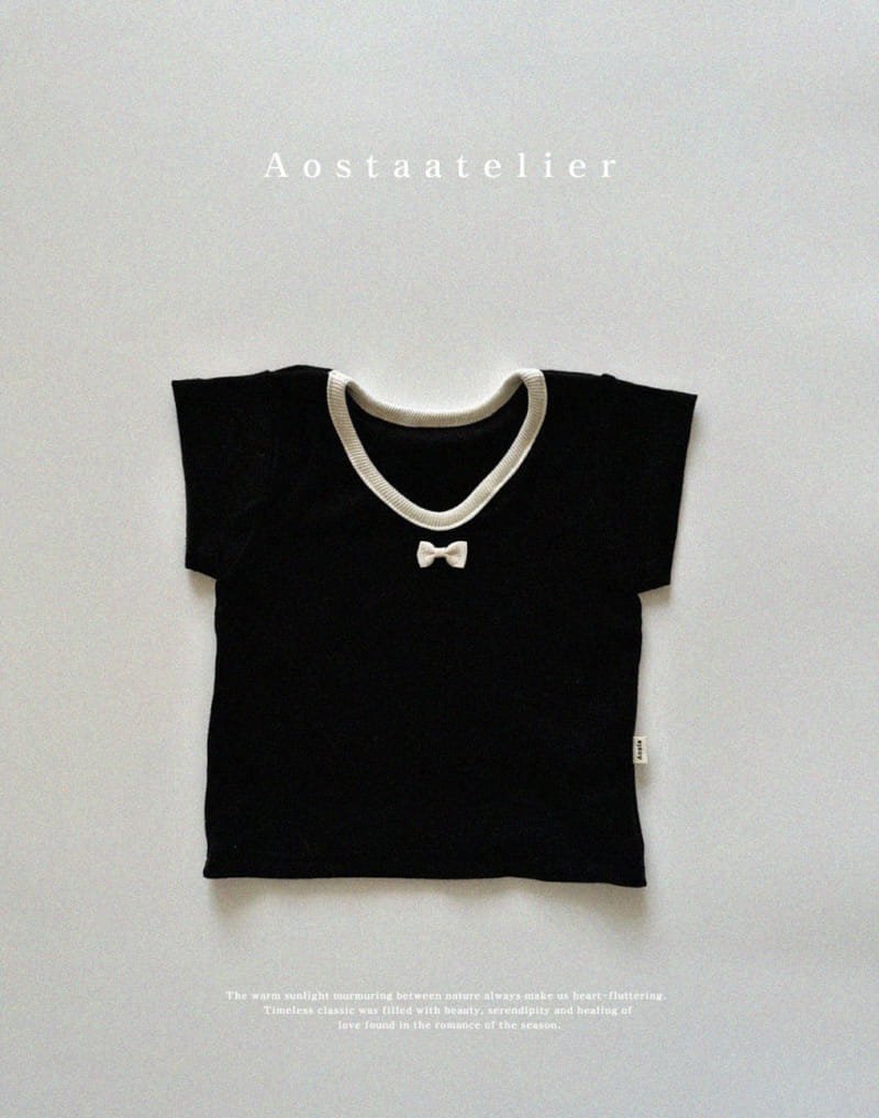 Aosta - Korean Children Fashion - #designkidswear - Rib Short Sleeve Tee - 6