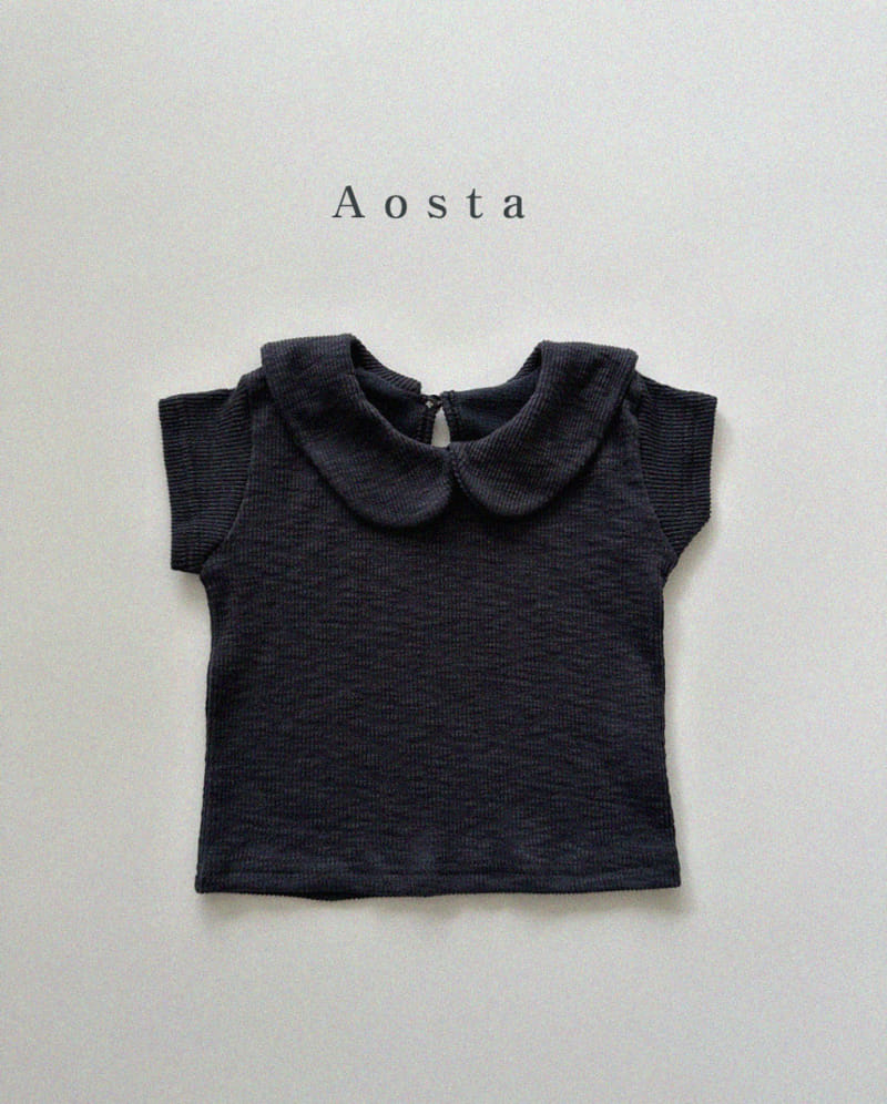Aosta - Korean Children Fashion - #designkidswear - Round Collar Tee - 2