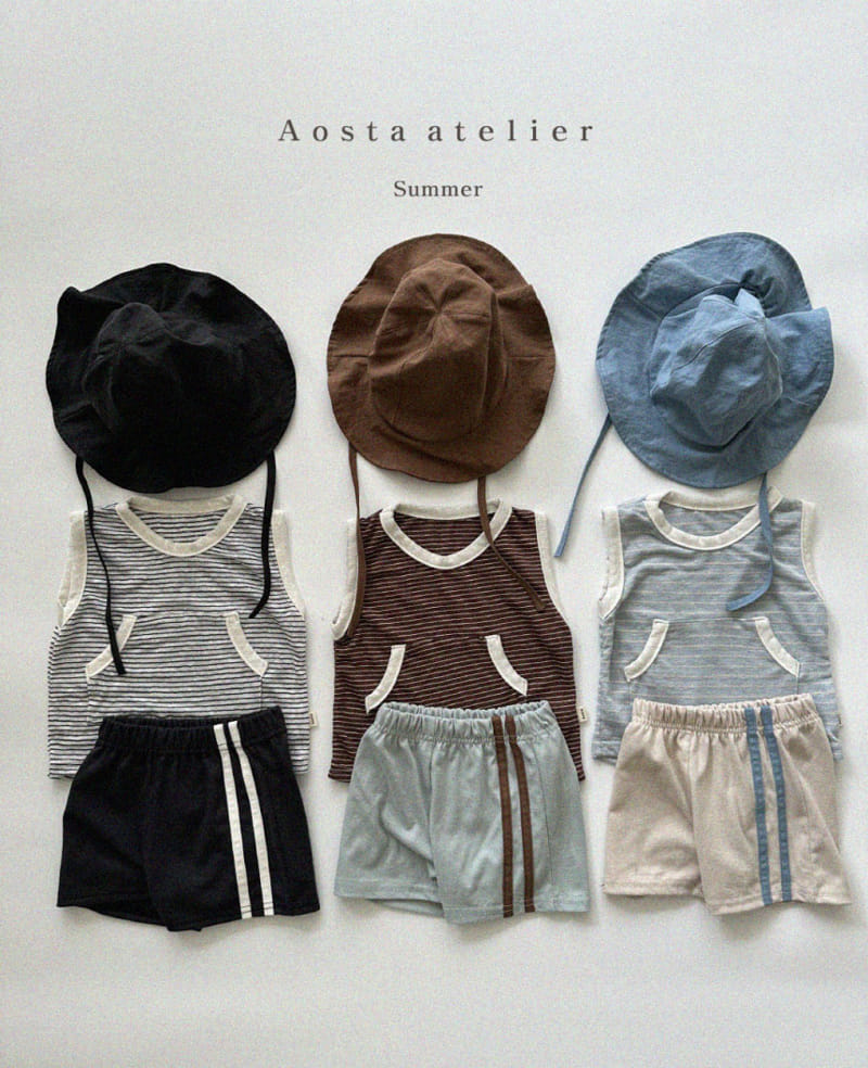 Aosta - Korean Children Fashion - #kidsshorts - River Linen Sleeveless Tee - 5