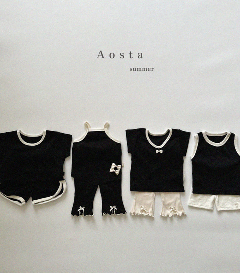 Aosta - Korean Children Fashion - #kidsshorts - Rib Short Sleeve Tee - 9