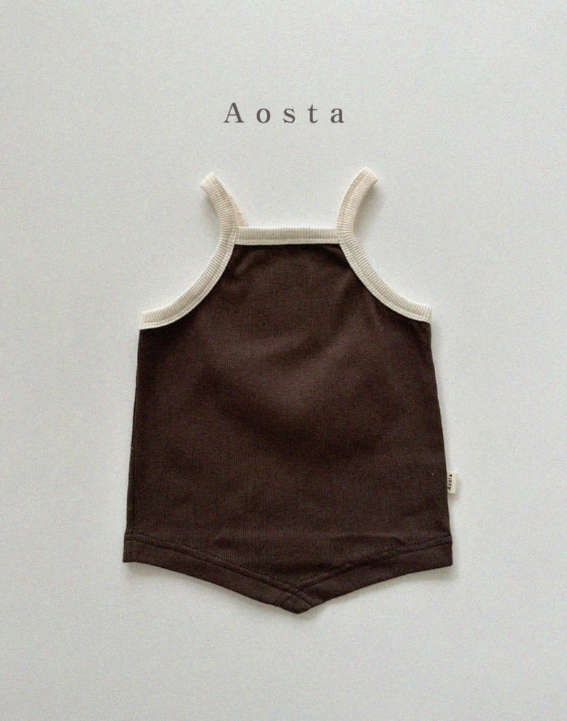 Aosta - Korean Children Fashion - #kidsshorts - Rib String Sleeveless Tee - 8