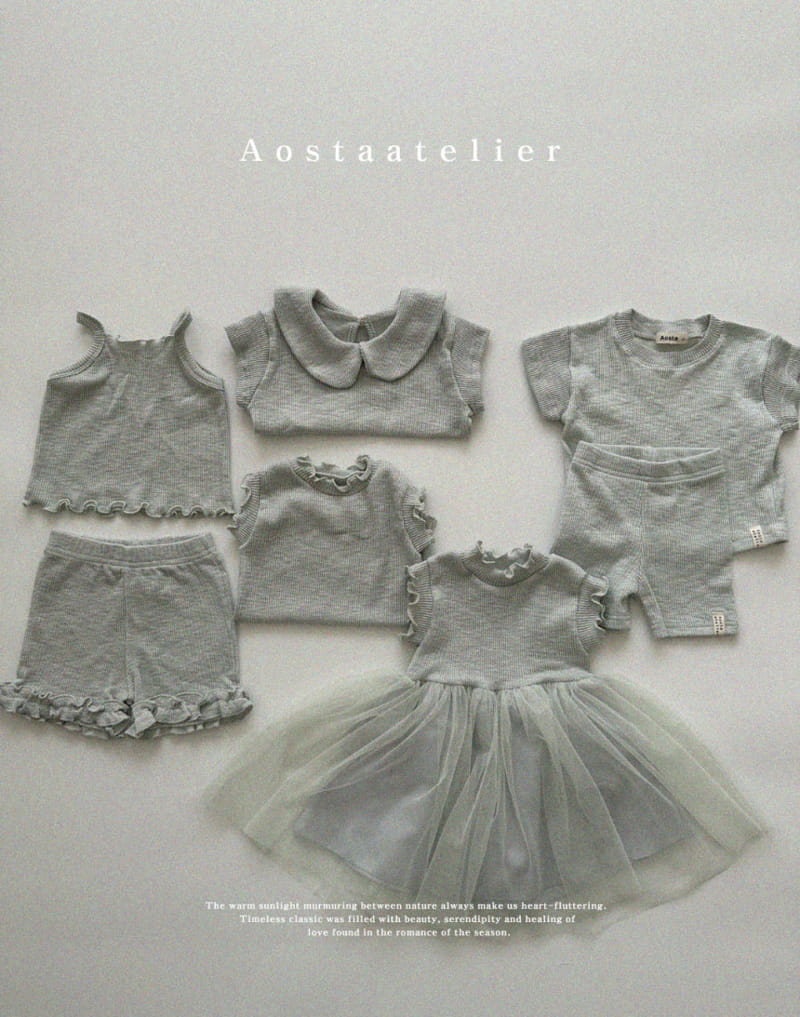 Aosta - Korean Children Fashion - #kidsshorts - Round Collar Tee - 5