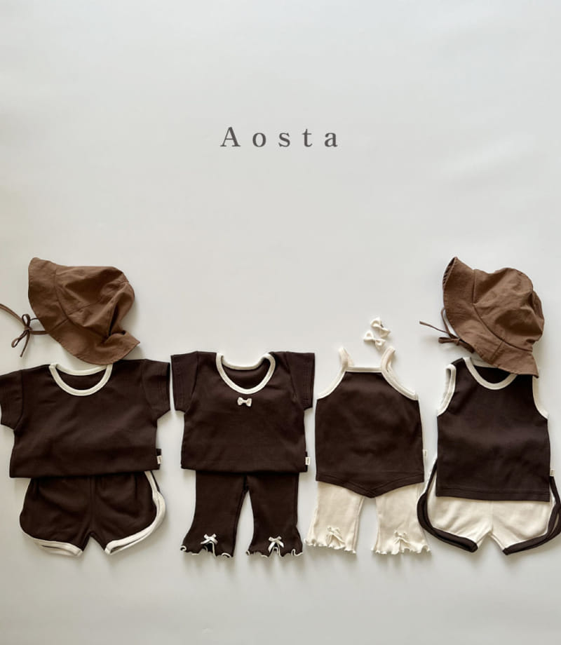 Aosta - Korean Children Fashion - #kidsstore - Rib Sleeveless Tee - 11