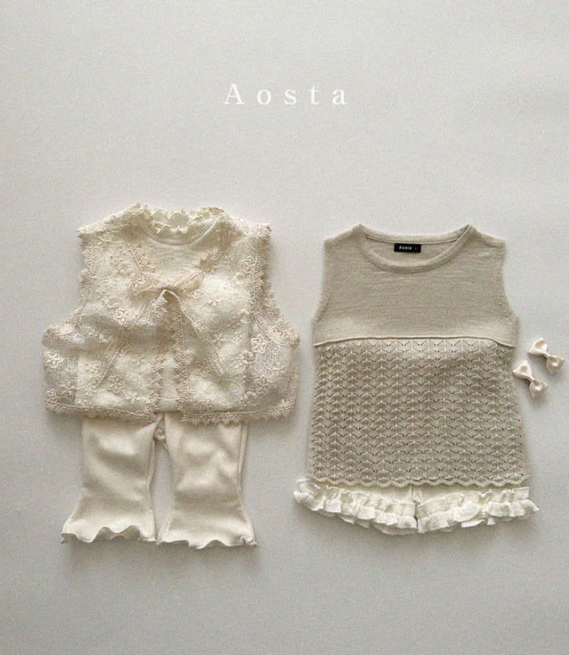 Aosta - Korean Children Fashion - #littlefashionista - Lace Vest - 5