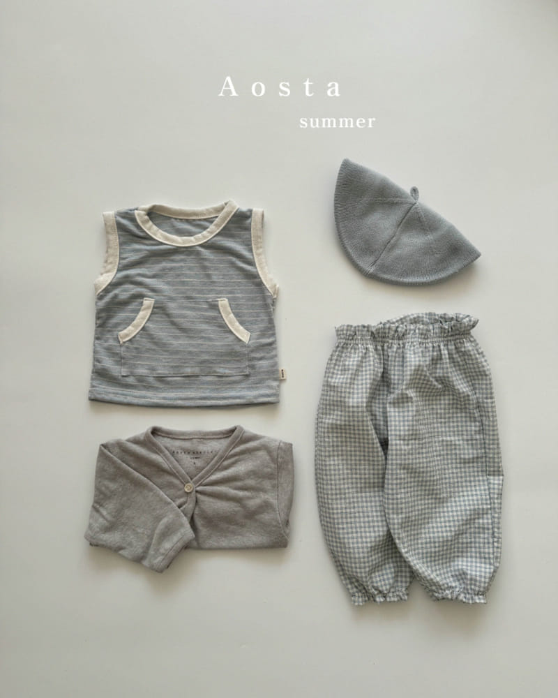 Aosta - Korean Children Fashion - #magicofchildhood - River Linen Sleeveless Tee - 10