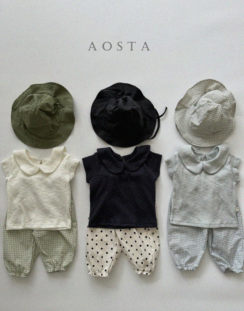 Aosta - Korean Children Fashion - #magicofchildhood - Round Collar Tee - 10