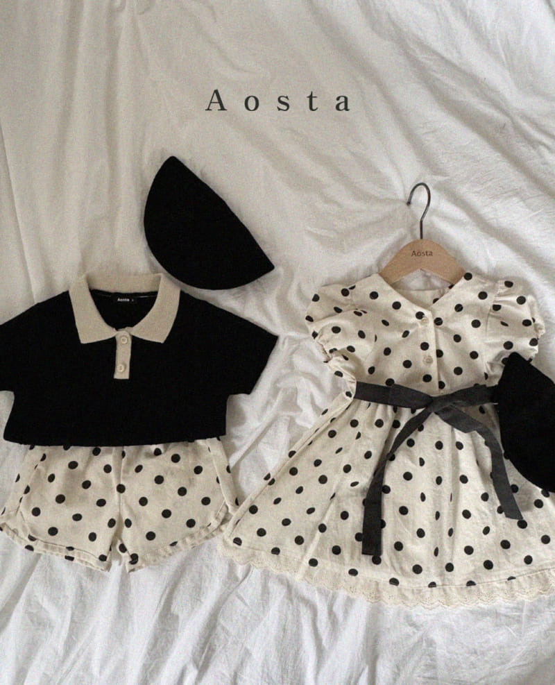 Aosta - Korean Children Fashion - #magicofchildhood - Gentle Knit Collar Tee - 4