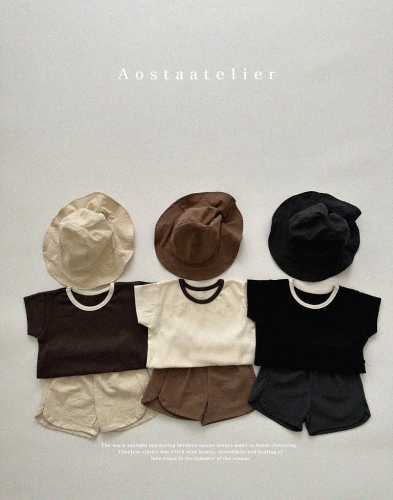 Aosta - Korean Children Fashion - #prettylittlegirls - Rib Short Sleeve Tee - 2