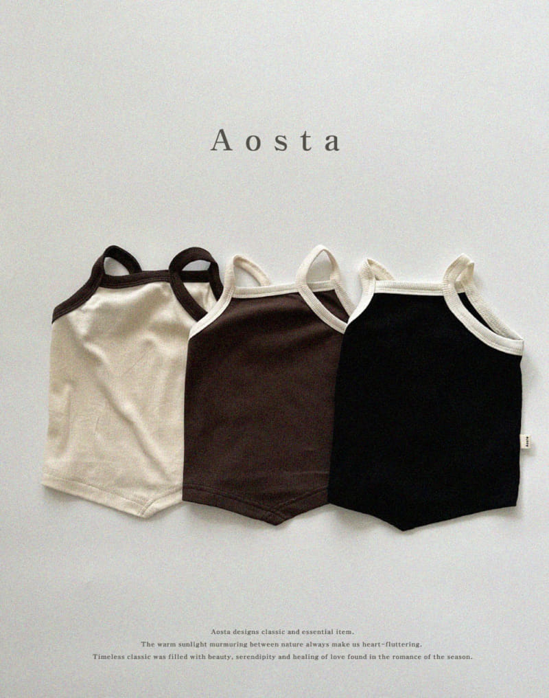 Aosta - Korean Children Fashion - #prettylittlegirls - Rib String Sleeveless Tee